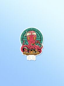 Vincenttrinidadart 1sheet Octopus Pattern Laptop Sticker - Multicolor - View 1