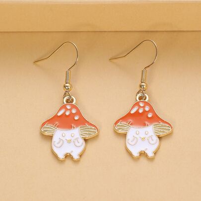 Mushroom Decor Drop Earrings