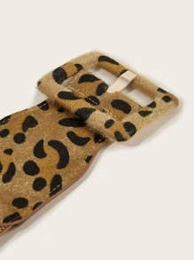 1 件全新多色豹纹扣腰带，适合派对礼服、外套、时尚配饰，适合日常穿着 - 彩色 - 查看 3