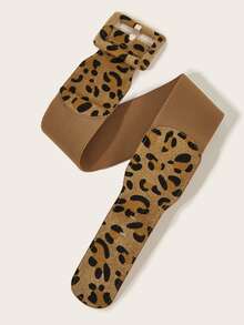 1 件全新多色豹纹扣腰带，适合派对礼服、外套、时尚配饰，适合日常穿着 - 彩色 - 查看 5