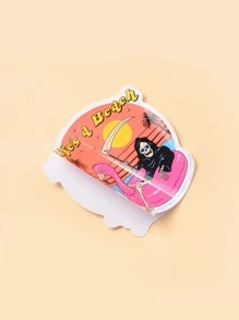 Vincenttrinidadart 1sheet Skeleton & Flamingo Pattern Laptop Sticker - Multicolor - View 2