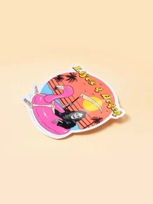 Vincenttrinidadart 1sheet Skeleton & Flamingo Pattern Laptop Sticker - Multicolor - View 4