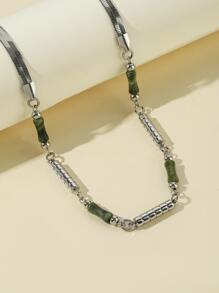 Collar con diseño de cuenta - Multicolor - Ver 1