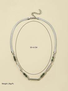 Collar con diseño de cuenta - Multicolor - Ver 3