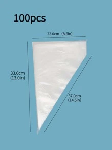 100 piezas Bolsa de pastel desechable - transparente - Ver 2