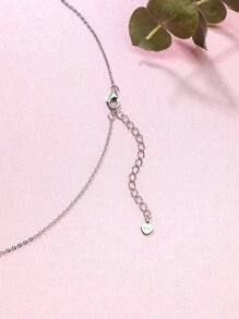 Letter Charm Necklace - Silver - View 4