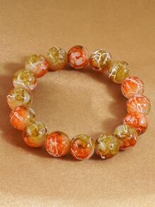 1件 时尚甜美双色裂纹珠个性化女士手链 - 彩色 - 查看 3