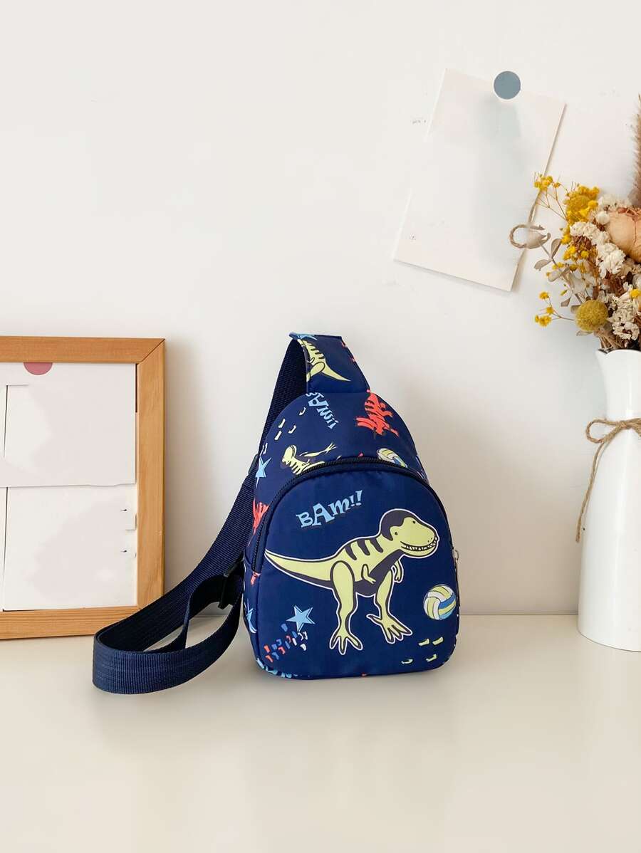 Boys Dinosaur Pattern Sling Bag - Multicolor - View 1