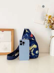 Boys Dinosaur Pattern Sling Bag - Multicolor - View 3