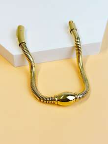 Pulsera con diseño de cuenta - Amarillo Oro - Ver 2