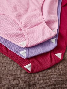 Plus 7pack Letter Patched Panty Set - Multicolor - View 3