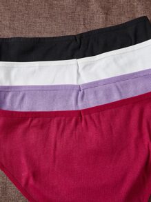 Plus 7pack Letter Patched Panty Set - Multicolor - View 4