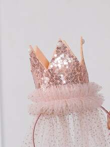 1 băng đô dự tiệc trang trí vương miện & sequin - Nhiều màu - Xem 2