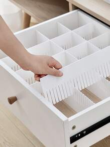 5 piezas Divisor de cajón de plástico - Blanco - Ver 3