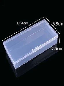 1pc Clear Storage Box, Transparent PP Multifunction Jewelry Box For Home