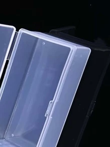 1pc Clear Storage Box, Transparent PP Multifunction Jewelry Box For Home