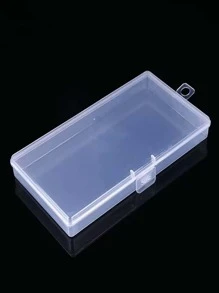 1pc Clear Storage Box - Clear - View 1