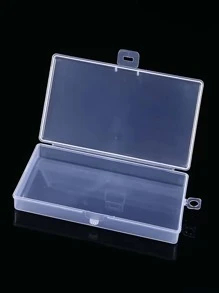 1pc Clear Storage Box - Clear - View 2