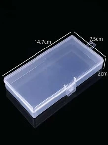 1pc Clear Storage Box - Clear - View 4