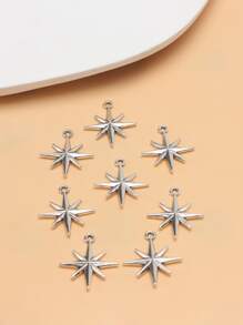 8pcs Fashionable Northern Star Design DIY Jewelry Accessories - Silver - View 1