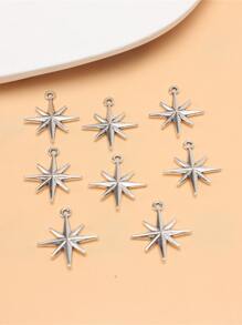 8pcs Fashionable Northern Star Design DIY Jewelry Accessories - Silver - View 2