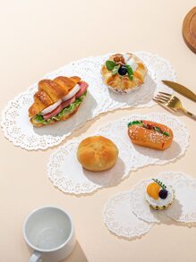 48入組鏤空烘焙紙 - 白色 - 查看 1