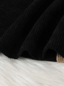 Girls Cut Out Shoulder Tee & Colorblock Teddy Panel Button Front Skirt - Multicolor - View 4