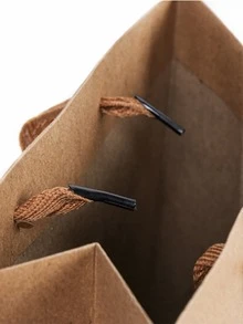 1 pieza Bolsa de regalo liso - Marrón - Ver 5