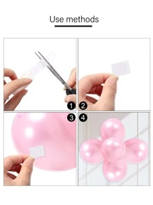 5pcs Balloon Glue Dot For Balloons Accessories Gallon Dot Birthday Wedding Party Balloons Glue Sticker Balloons Stand Arch Balloon - White - View 4