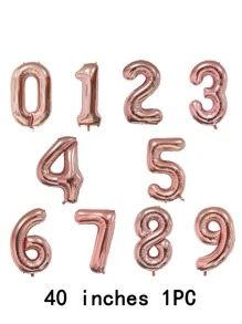 1入組40寸數字形狀現代鋁數字形狀裝飾氣球適用於節日