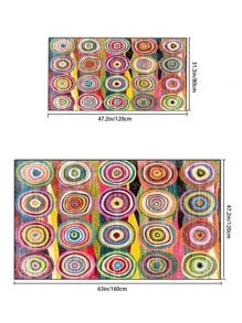 Thảm họa tiết hình tròn - Nhiều màu - Xem 3