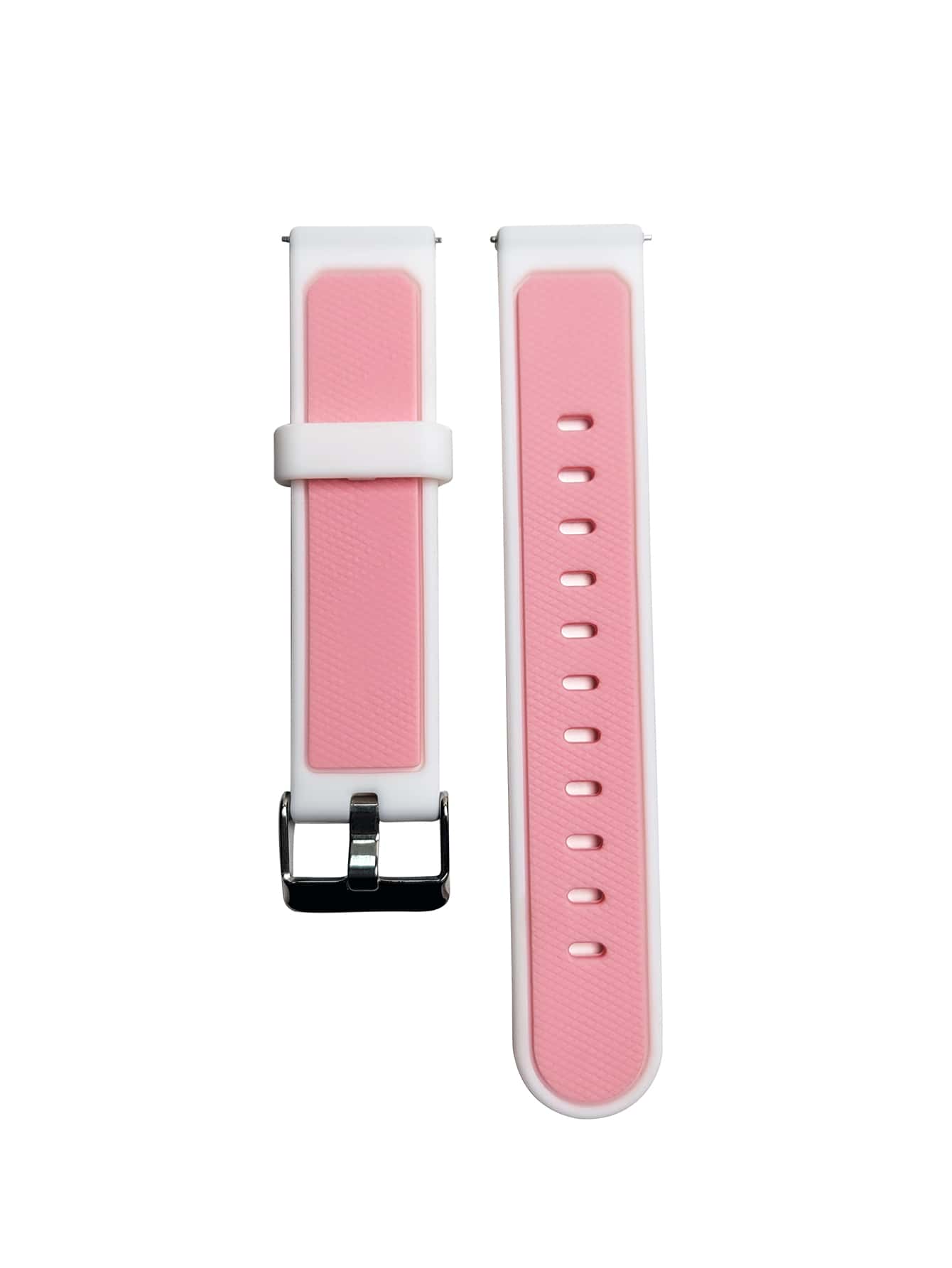 Correa de reloj de silicona 20mm unicolor - Rosa - Ver 1