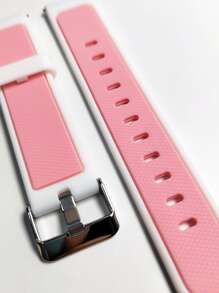 Correa de reloj de silicona 20mm unicolor - Rosa - Ver 4