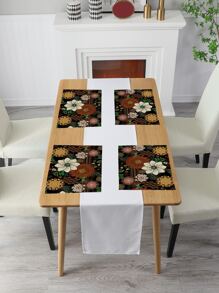 1入組花朵印花餐墊