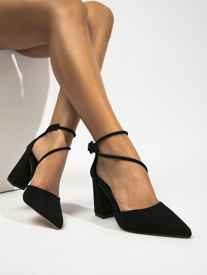 Women's New Arrival Casual Comfy Anti-Slip Wear Resistant Pointed Toe Gold High Heels With Straps, Hollow Out Shoes, Autumn Winter,Elegant,Women Pumps,Elegant