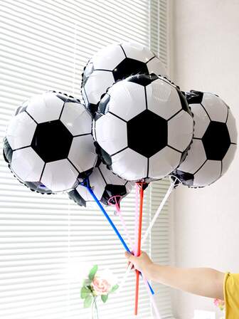 5入組足球設計小氣球