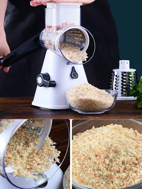 1pc Manual Rotary Vegetable Cheese Grinder With 3 Blades SHEIN USA