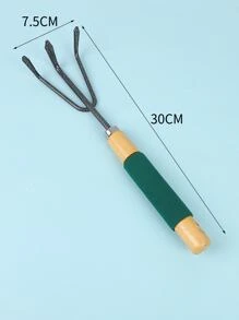 1 pieza Rastrillo de jardinería con mango largo - Verde Oscuro - Ver 3