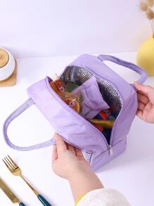 1pc Daisy Print Lunch Bag - Multicolor - View 3