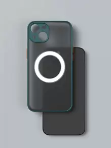 Hadaasi Funda de teléfono compatible con iPhone 14 Pro Max, 17, 17 Pro, 17 Pro Max, 14, 13 Pro, 13 Pro Max, 13, 12 Pro, 12 Pro Max, 12, 11 Pro Max, 11, 11 Pro, XS Max, XR, XS, X y Galaxy S24 Ultra, S24 Plus, S24, S23 Ultra, S23 Plus, S23, S22 Ultra, S22 Plus, S22, S21 Ultra, S21 Plus, S21, S23 FE, S24 FE, S25 Ultra, S25 Plus, S25, S25 Edge, A17, A07, versión internacional, no la versión nacional. Funda de teléfono magnética con tacto suave, color verde mate, contraste de color, a prueba de golpes, semitraslúcida, mate, ultrafina - Verde - Ver 4