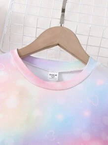 Girls Tie Dye Print Dress - Multicolor - View 4