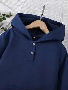 青少年女孩袋鼠口袋連帽衛衣裙