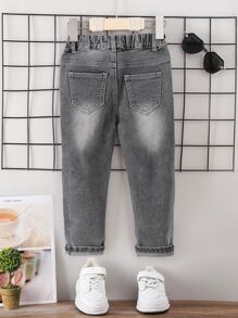 Niñito Jeans desgarro con lavado