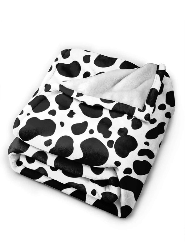 1pc Cow Print Throw Blanket SHEIN USA