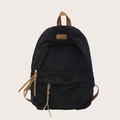 Men Letter Patch Decor Casual Daypack