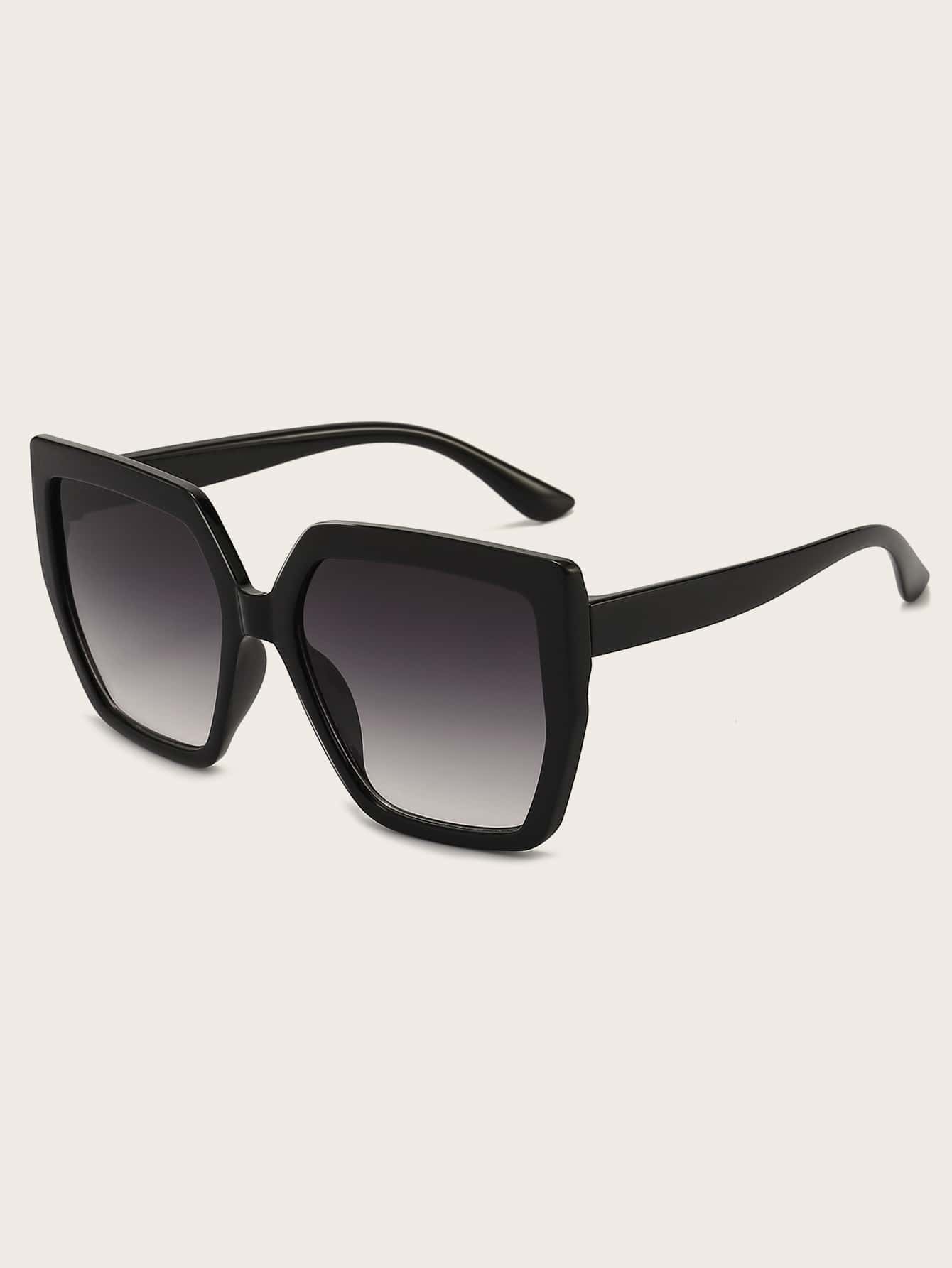 1pc Oversized Women's Plastic Frame Fashion Eyeglasses, Daily Wear Accessory For Travel Beach Party Club Casual Shades Beach Accessories Beach Accessories For Women Glasses Shades Basics Fall Winter Women Outfits Clothes Business Casual Gifts For Summer Beach Vacation,Outdoor,Travel