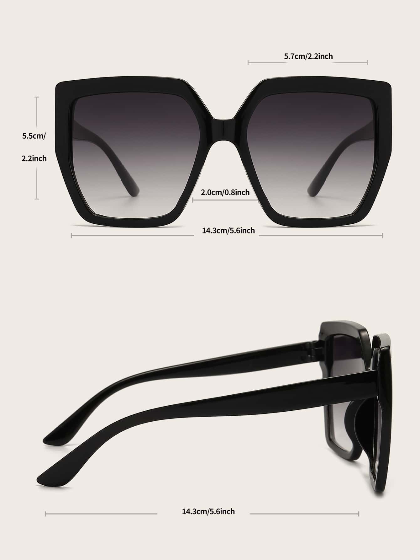 1pc Oversized Women's Plastic Frame Fashion Eyeglasses, Daily Wear Accessory For Travel Beach Party Club Casual Shades Beach Accessories Beach Accessories For Women Glasses Shades Basics Fall Winter Women Outfits Clothes Business Casual Gifts For Summer Beach Vacation,Outdoor,Travel