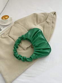 Bolso con fruncido minimalista - Verde - Ver 7