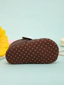 Baby Hollow Out Stitch Detail Flats - Brown - View 2