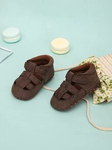 Baby Hollow Out Stitch Detail Flats - Brown - View 4